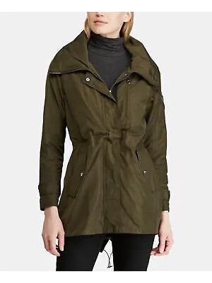 RALPH LAUREN Женская зеленая куртка с кулиской на талии и кулиской по краю Soft Shell L