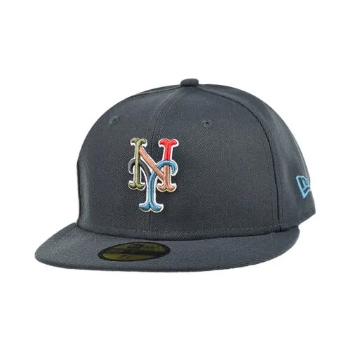 Мужская кепка New Era New York Mets 59Fifty серо-мульти