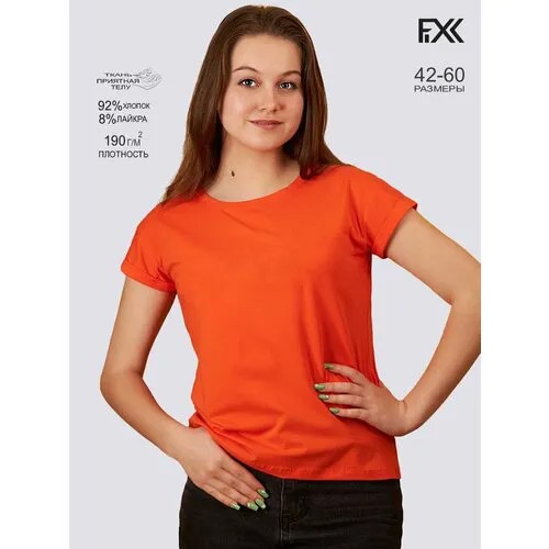 Футболка FIXXSELFIXX, размер 52, оранжевый