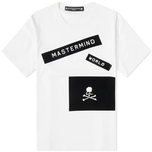 Футболка Mastermind world в стиле лейблмейкера, белый