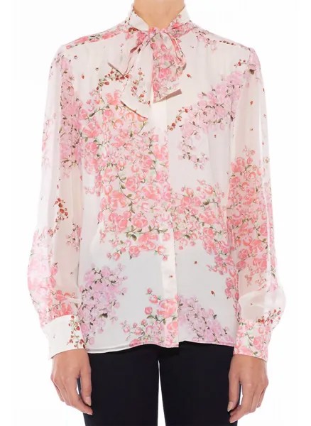 Топ Georgette Muguet с узором пейсли цвета слоновой кости Giambattista Valli, слоновая кость