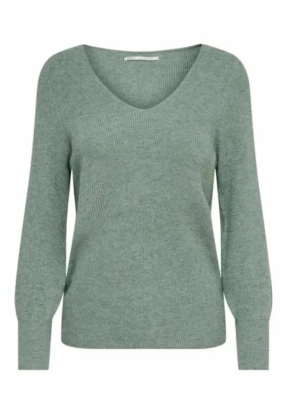 Джемпер ONLY Onlatia L/S V Neck Cuff Noos, зеленый шинуа