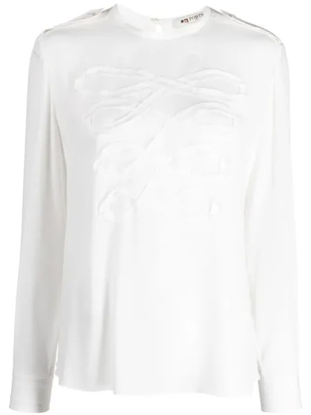Ports 1961 блузка infinity с длинными рукавами, белый