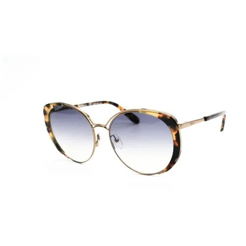 Солнцезащитные очки Salvatore Ferragamo, кошачий глаз, оправа: металл, для женщин, коричневый