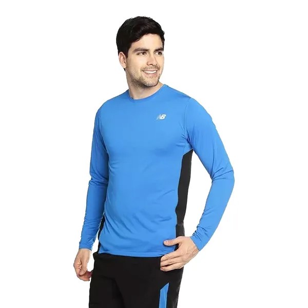 Спортивный топ New Balance Accelerate Long Sleeve Running, синий