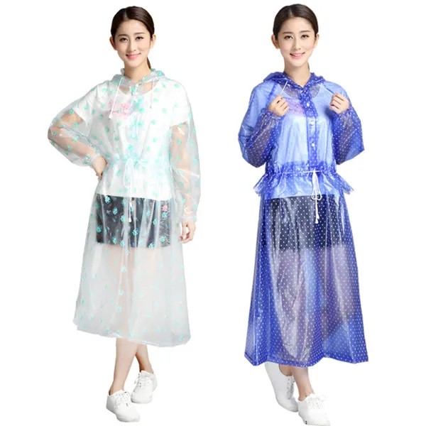 Милый прозрачный дождевик для взрослых, легкий дорожный дождевик с капюшоном, стильный непромокаемый дождевик, Корейская женская одежда дл...