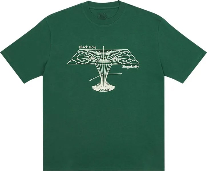 Футболка Palace Black Hole T-Shirt 'Green', зеленый