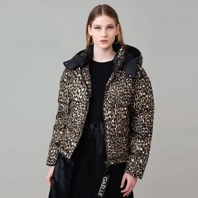 Пуховик Короткий с капюшоном Женский GAELLE Paris GBDP13012 Jacket Animal I202