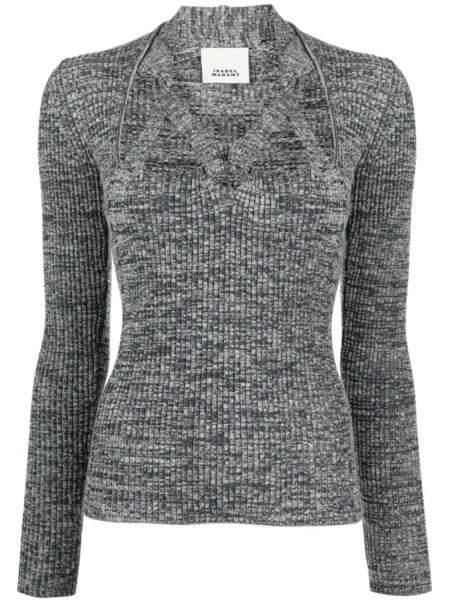 ISABEL MARANT трикотажный топ Zoria, серый