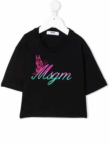 MSGM Kids футболка с логотипом