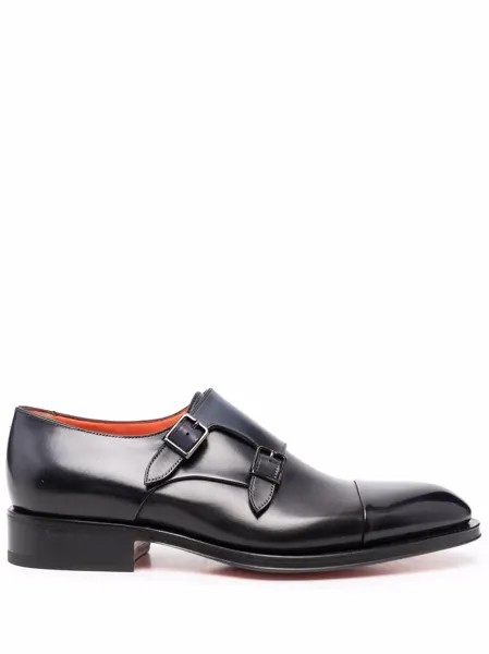 Santoni туфли монки с пряжками