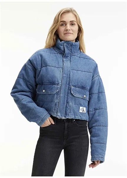 Синее женское пальто Calvin Klein Jeans