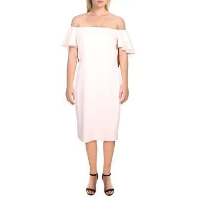 Женское розовое мини-коктейльное платье с рюшами Lauren Ralph Lauren Ames 4 BHFO 7107