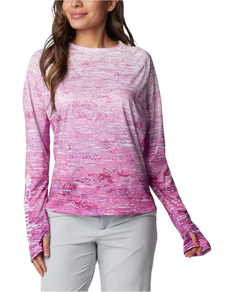 Лонгслив Columbia Super Tidal Tee Vent, цвет Bright Lavender Digiscale Fade