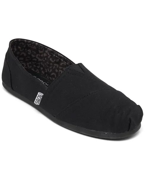 Женские повседневные туфли без шнуровки BOBS Plush Peace and Love от Finish Line Skechers, черный