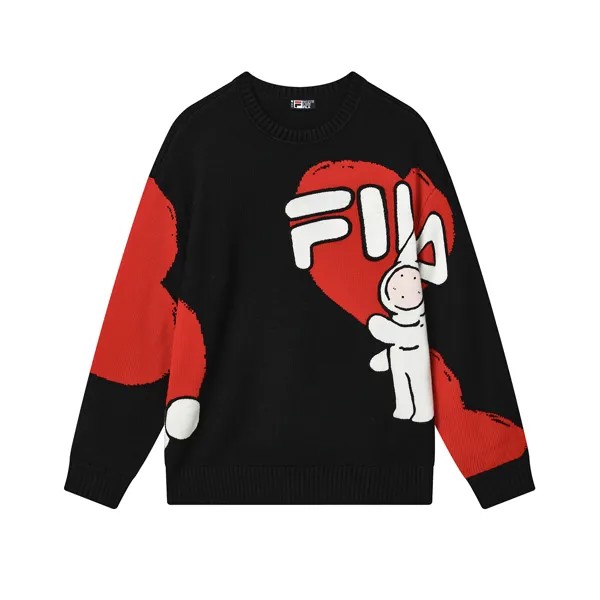 Свитер унисекс ФИЛА FILA, цвет Black