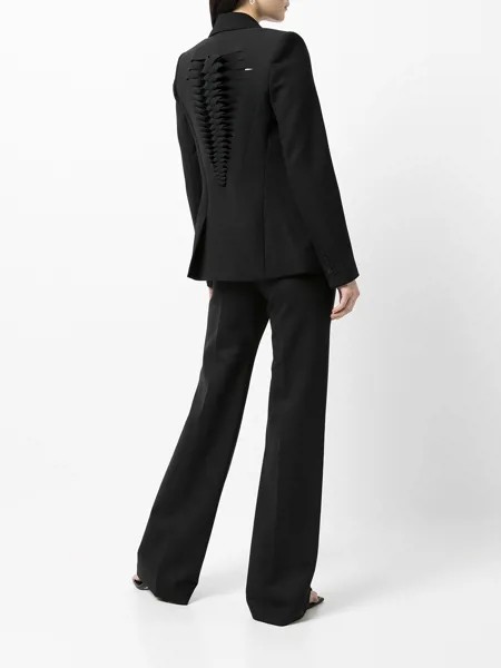 Dion Lee однобортный пиджак с плетеной вставкой