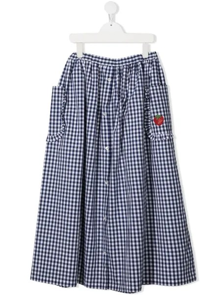 SONIA RYKIEL ENFANT расклешенная юбка в клетку