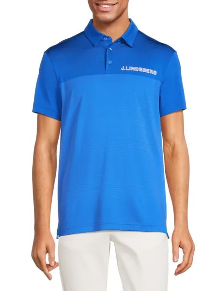 Поло с логотипом Owen Slim Fit J.Lindeberg, синий
