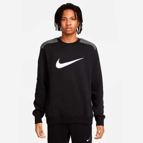 Лонгслив спортивный NIKE, размер XS, черный, серый