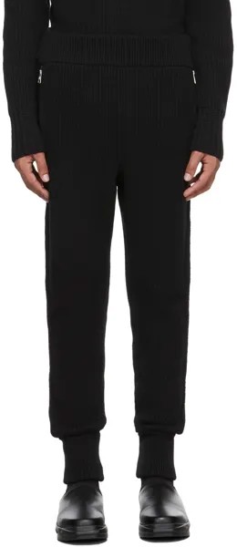 6 Moncler 1017 ALYX 9SM Черные трикотажные брюки в рубчик для отдыха Moncler Genius