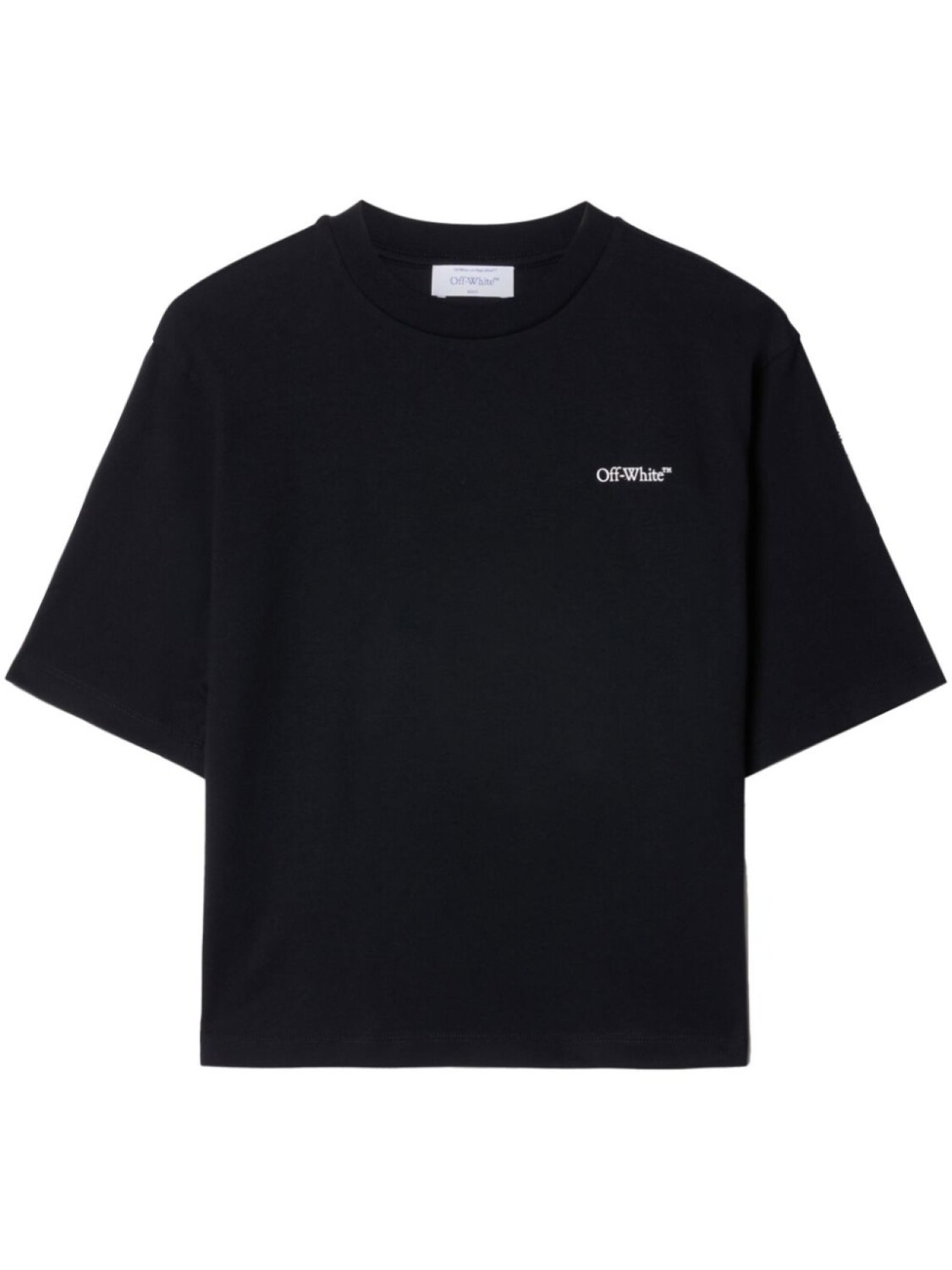Off-White футболка с цветочным принтом, черный