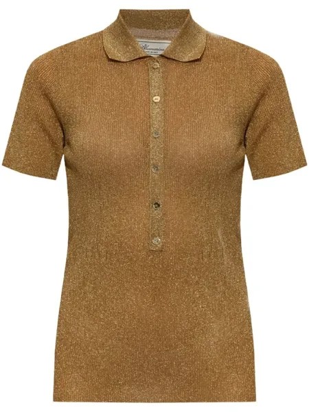 Blumarine трикотажная рубашка поло, золотистый