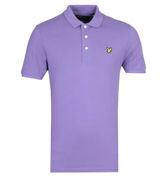 Фиолетовая рубашка-поло с короткими рукавами Lyle & Scott, фиолетовый