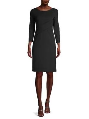 Emporio Armani Женское черное платье-футляр с рукавами 3/4 выше колена 42