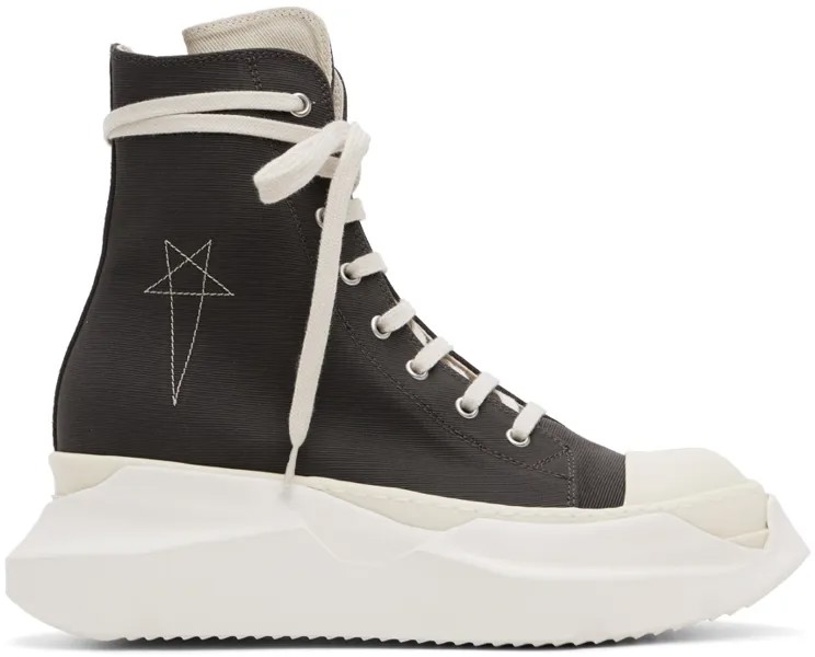 Серые кроссовки с абстрактным дизайном Rick Owens Drkshdw