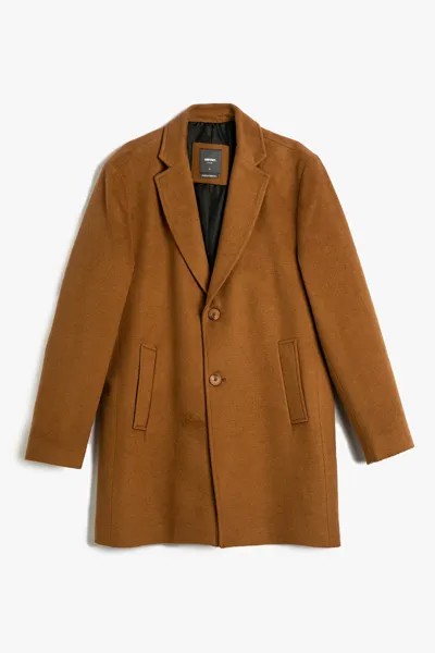 Пальто с разделенными лацканами Koton, коричневый