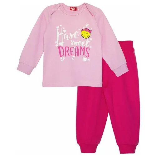 Пижама Let's Go 91151, размер 74, цвет розовый/малиновый