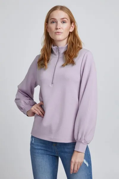 Толстовка b.young Sweater BYPUSTI HALFZIP 20811037, фиолетовый