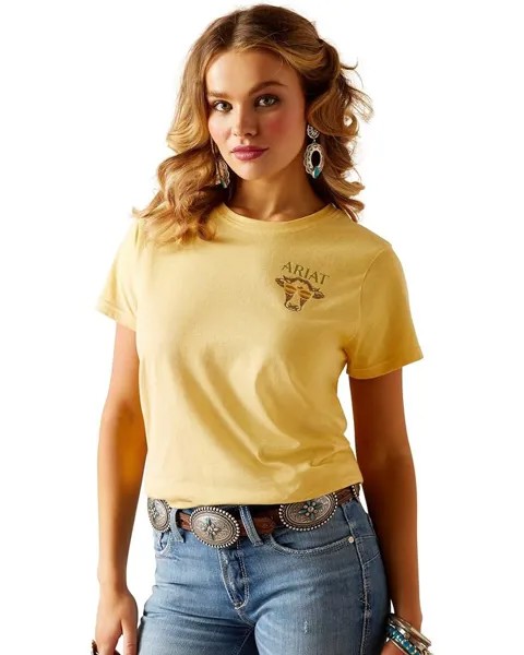 Футболка Ariat Cow Sunset, цвет Jojoba