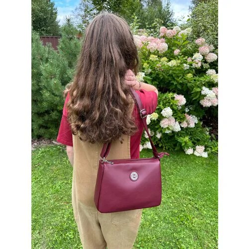 Сумка  кросс-боди Polina & Eiterou P 1366Y L815-03 Claret повседневная, бордовый