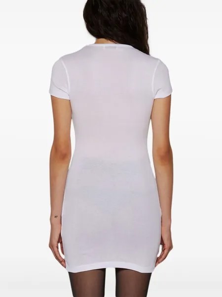 WARDROBE.NYC трикотажное мини-платье, белый