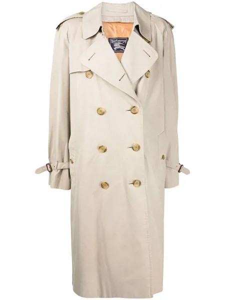 Burberry Pre-Owned двубортный тренч 1990-х годов