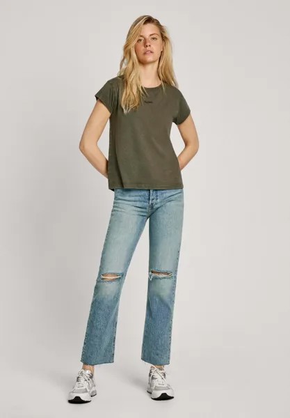 Простая футболка FELICE Pepe Jeans, темно-зеленый