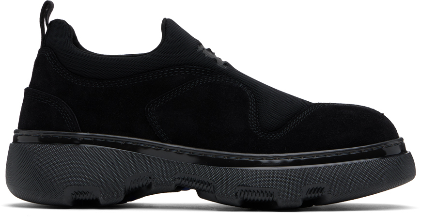 Черные замшевые кроссовки из пеноматериала Burberry