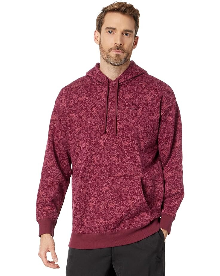 Худи PUMA Classics Paisleyluxe All Over Print Pullover, цвет Dark Jasper