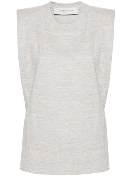 Футболка Isabel с подплечниками Golden Goose, серый