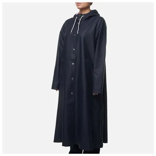 Женская куртка дождевик Stutterheim Mosebacke Long Print синий, Размер XS