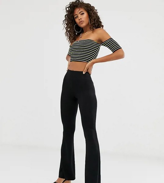 Черные расклешенные брюки Missguided Tall-Черный