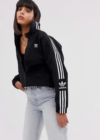 Черная спортивная куртка с логотипом adidas Originals-Черный цвет