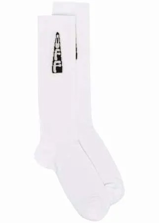 Off-White носки вязки интарсия с логотипом