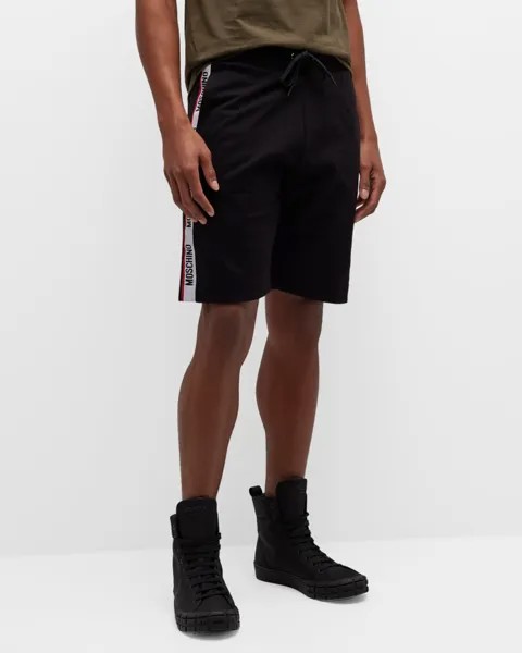 Мужские спортивные шорты с боковой тесьмой Moschino, цвет Black