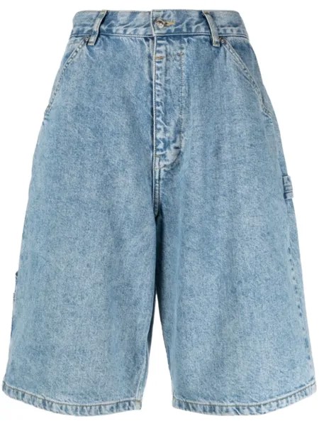 Джинсовые шорты широкого кроя MOSCHINO JEANS, синий