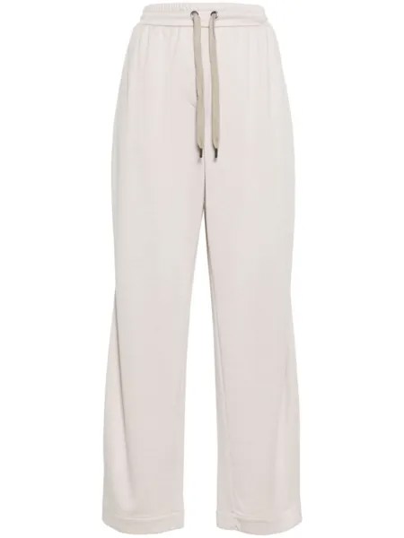 Спортивные брюки с кулиской Brunello Cucinelli, бежевый