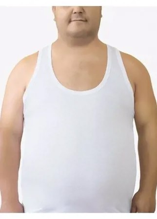 Майка Oztas, хлопок, однотонная, размер 4XL, белый