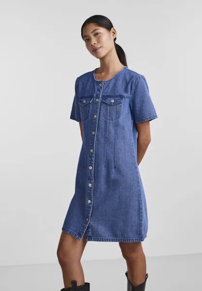 Платье Vaquero Pieces TARA, цвет medium blue denim